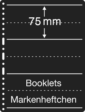 PRINZ-SYSTEM-Sheets, for booklets and telephone-cards, universal-punching