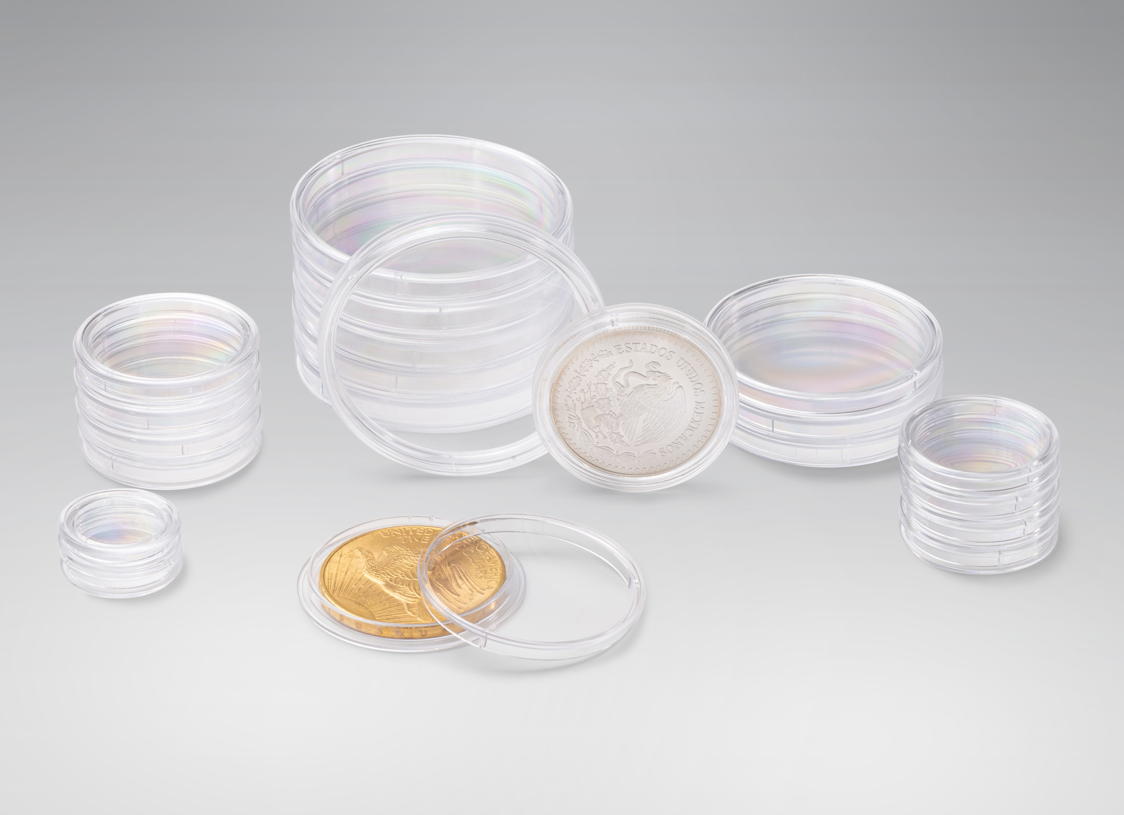Pfennig – Lot De 100 Capsules Transparentes Pour Pièces, 19 Mm, Antichoc, Ouverture Facile