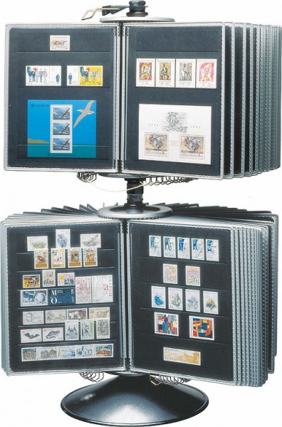 PRINZ EXPOSAFE Doppel-Drehständer, mit 100 Taschen und 200 PRINZ-SYSTEM-Blätter