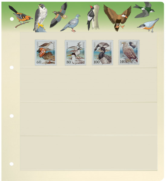 Prinz Themed blank pages Birds with 4 Strips