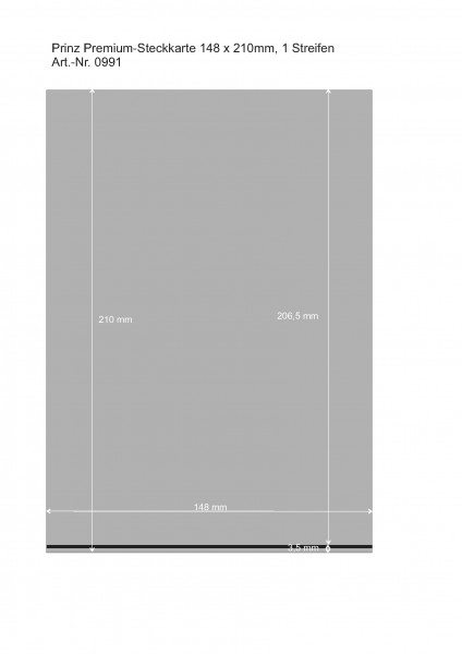 Premium Steckkarten, schwarz, 1-5 Polyesterstreifen, 148 x 210 mm, 50 Stück