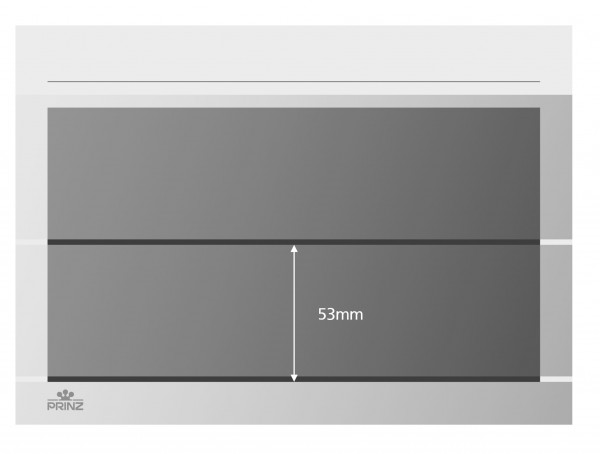 Prinz-System Steckkarten, 2 Streifen, weiß, 210 x 148 mm, 2 Polyesterstreifen, 50 Stück